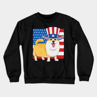 Pembroke Welsh Corgi 4th Of July Crewneck Sweatshirt